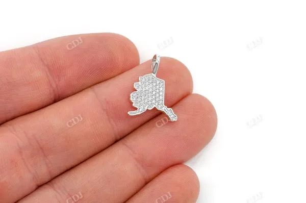 0.20CTW Diamond Alaska State Pendant