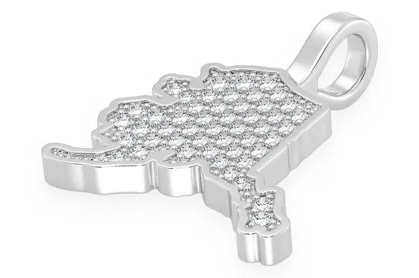 0.20CTW Diamond Alaska State Pendant