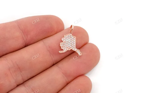0.20CTW Diamond Alaska State Pendant