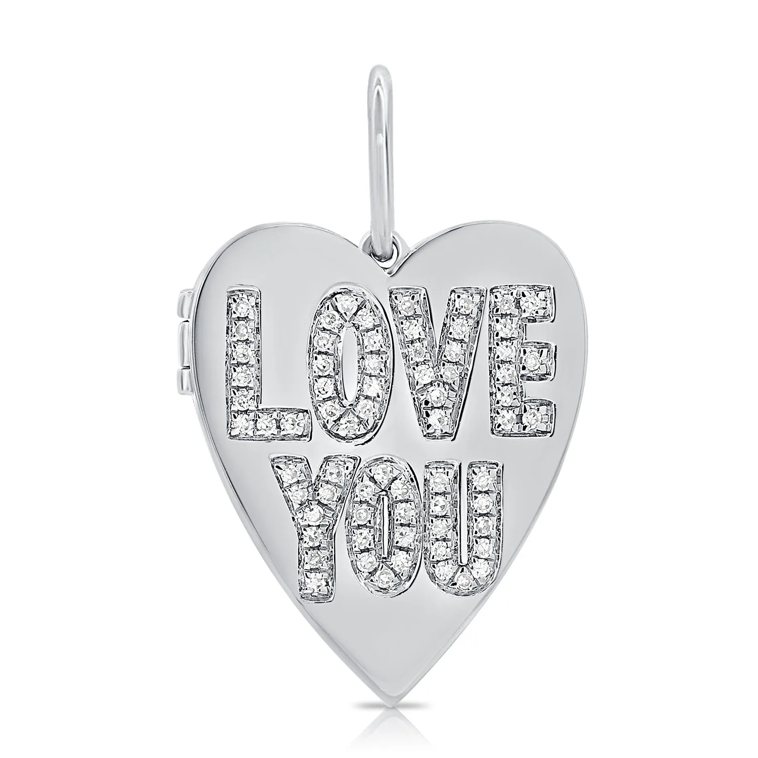 14k Gold & Diamond Heart Charm Locket-0.18 ct.