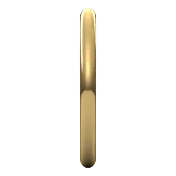 14k Yellow Gold 2 mm Half Round Classic Wedding Band with Silk Finish