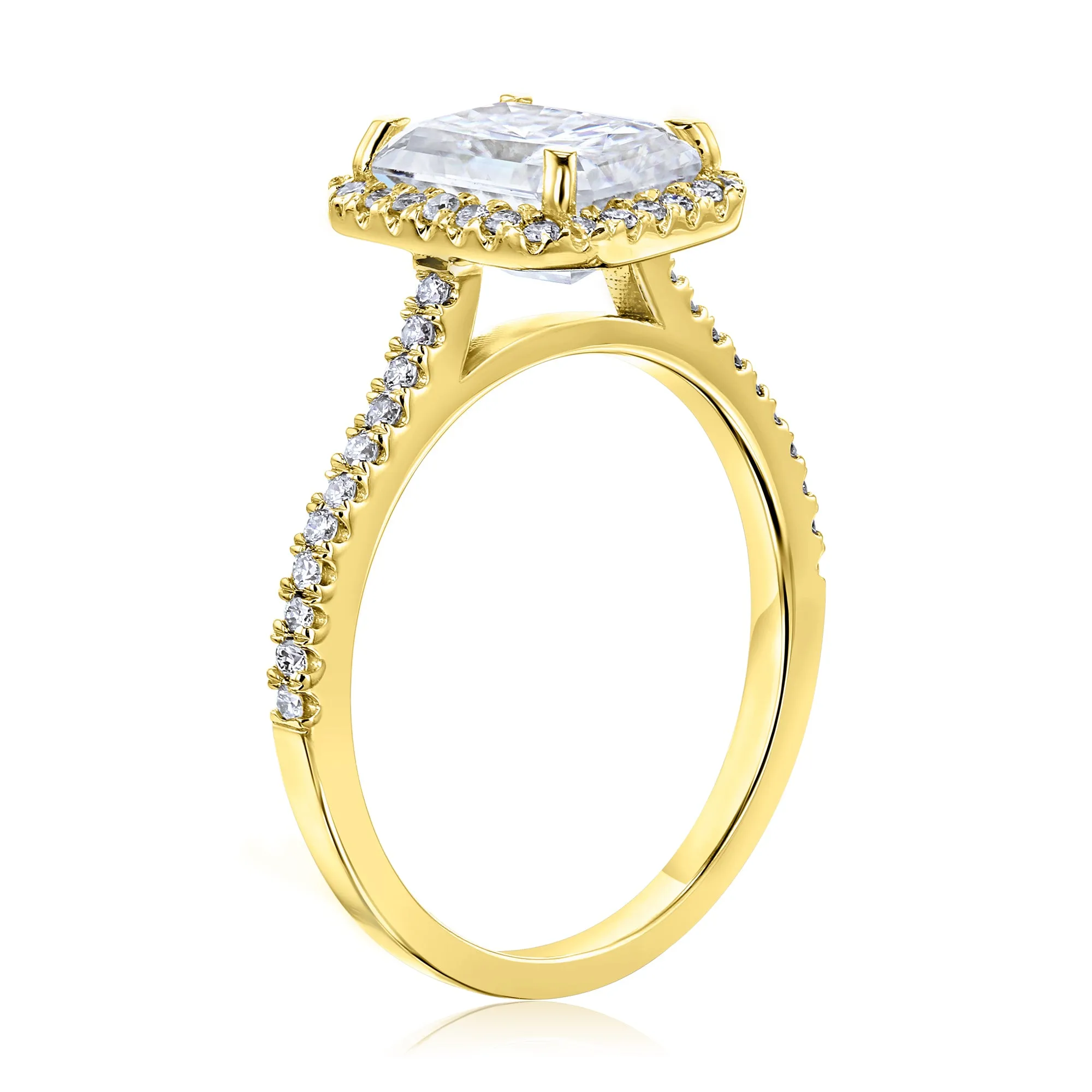 1.80ct Radiant Halo Engagement Ring