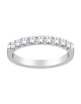 18ct White Gold Diamond Set Wedding Band - 761078