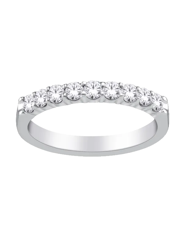 18ct White Gold Diamond Set Wedding Band - 761078