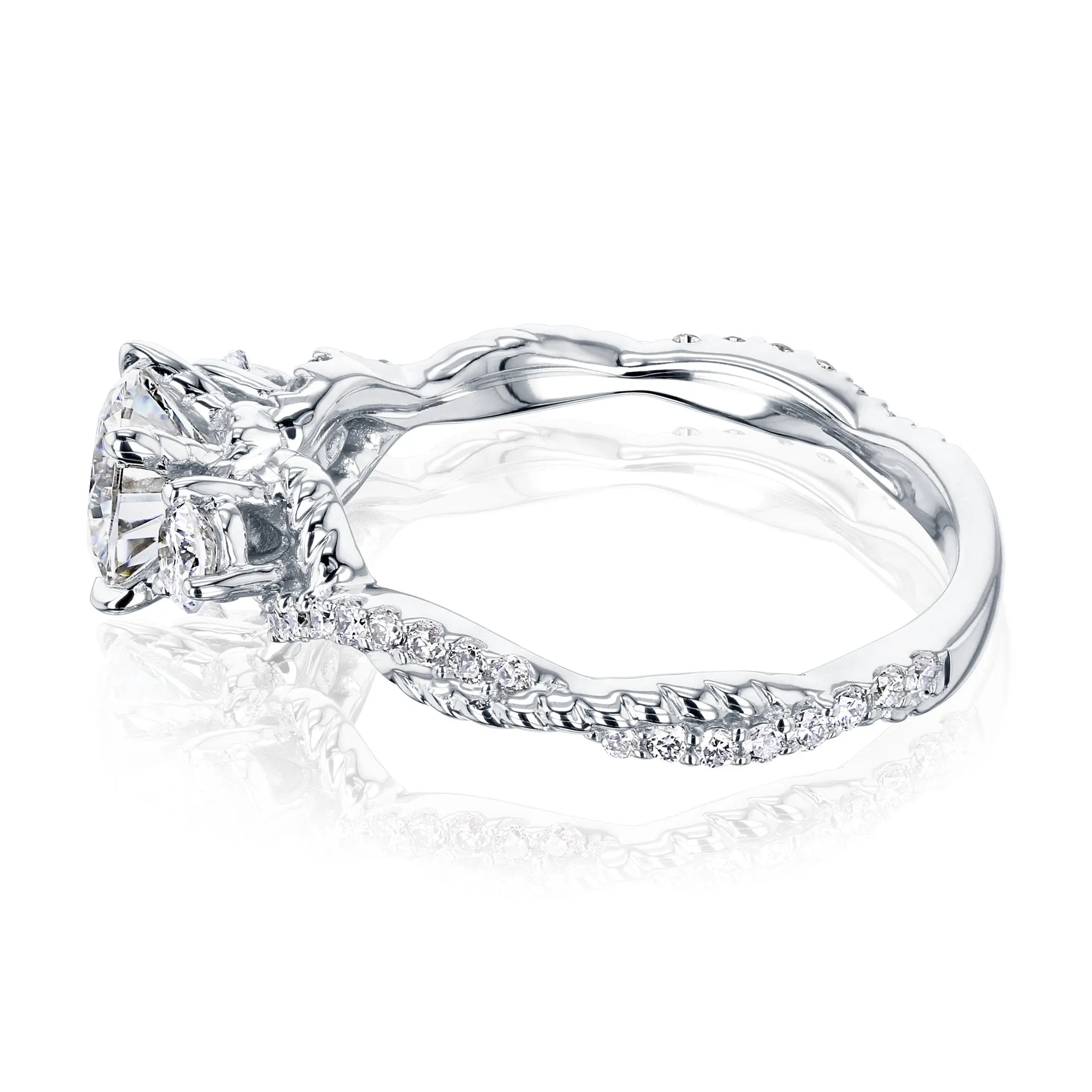 3 Stone Diamond Cobra Ring