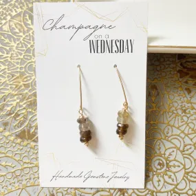 Architect- Smoky Quartz stack Earrings