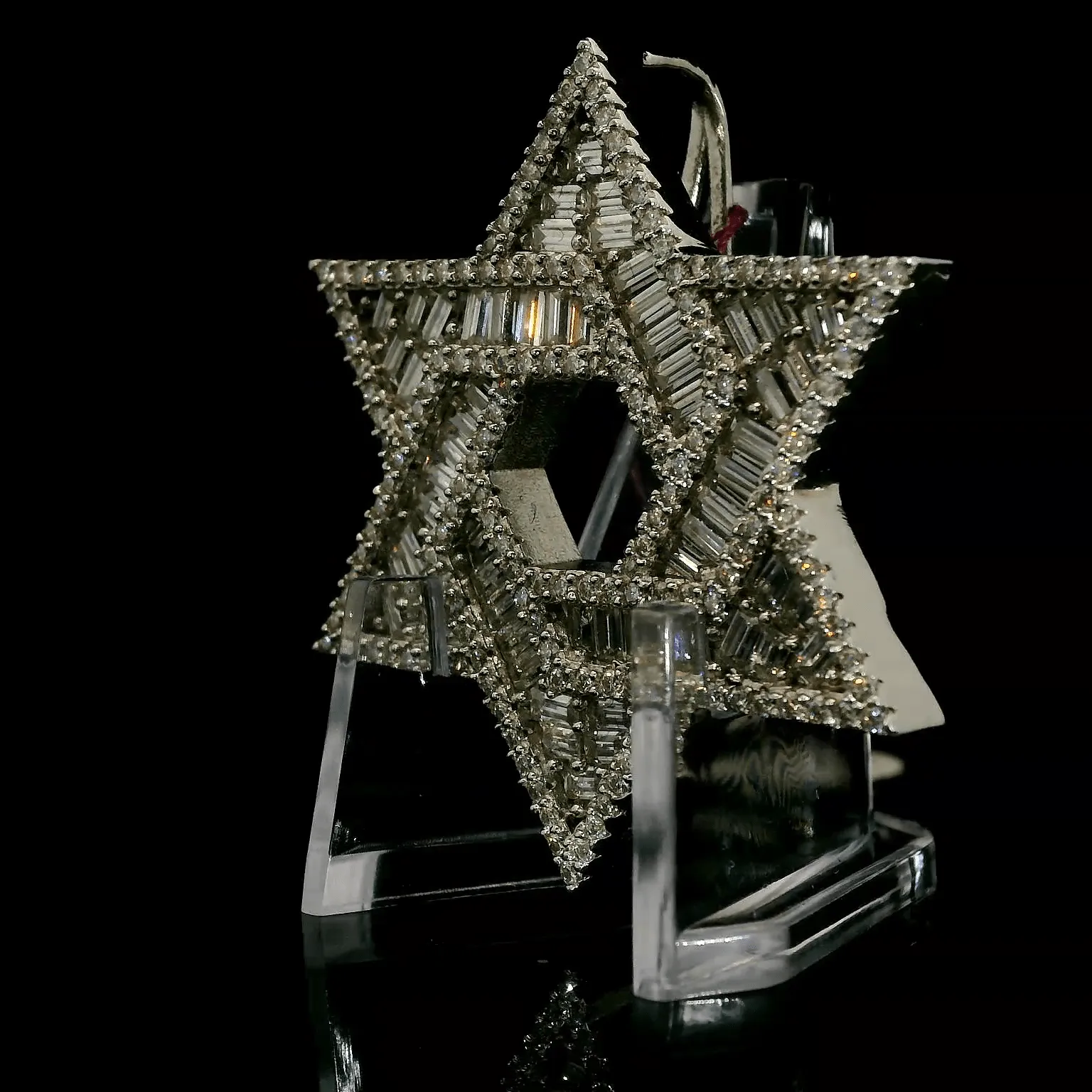 Baguette Star of David Pendant