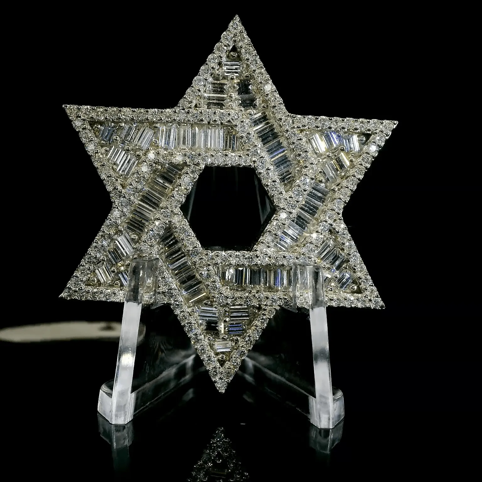Baguette Star of David Pendant