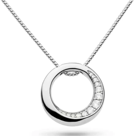 Bevel Cirque CZ Reversible Pendant Necklace