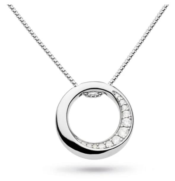 Bevel Cirque CZ Reversible Pendant Necklace