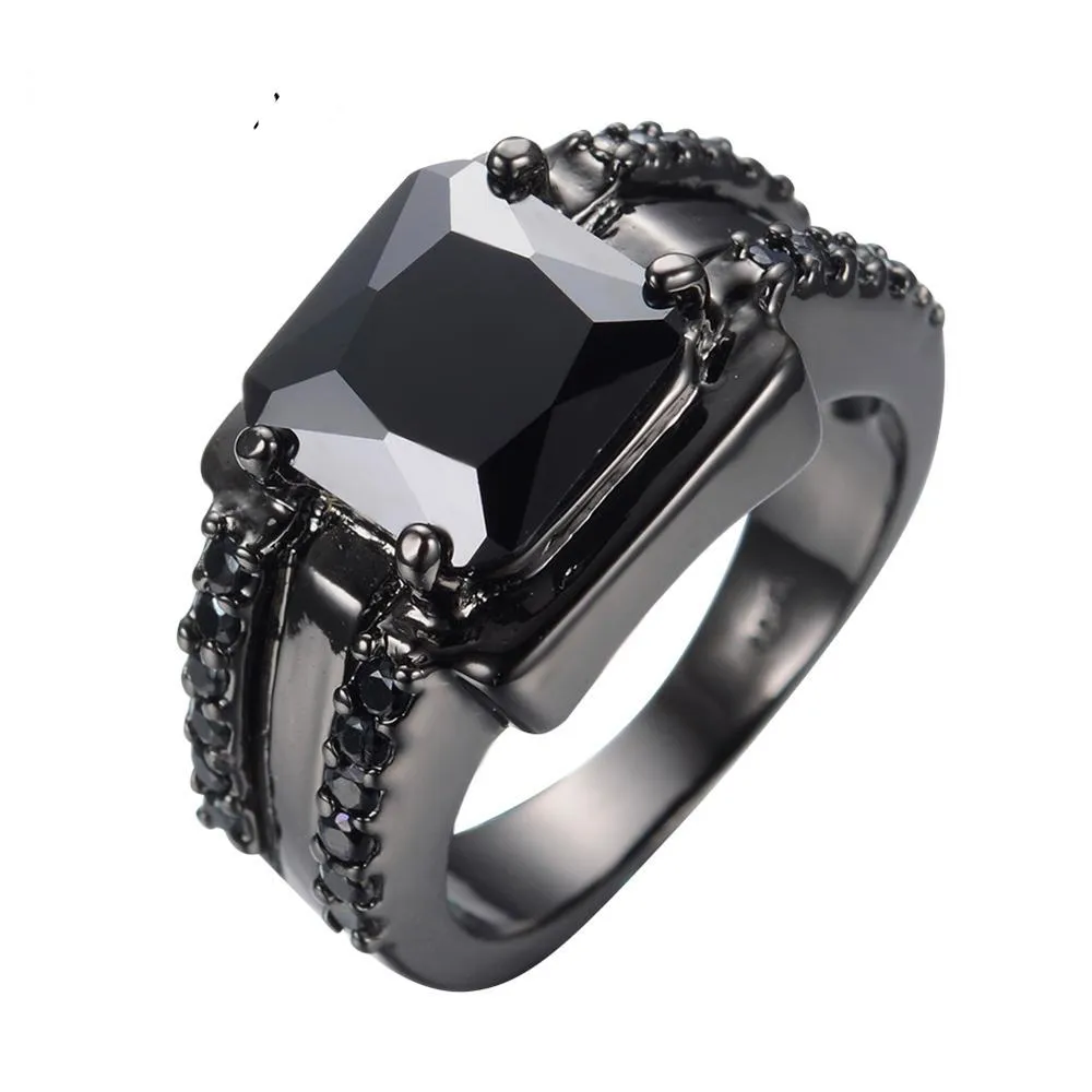 Black Gothic  Mens Wedding Rings