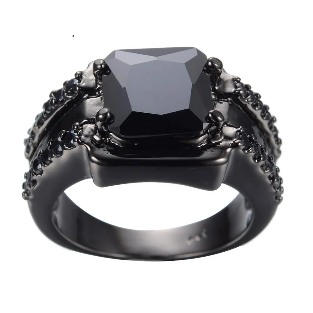 Black Gothic  Mens Wedding Rings
