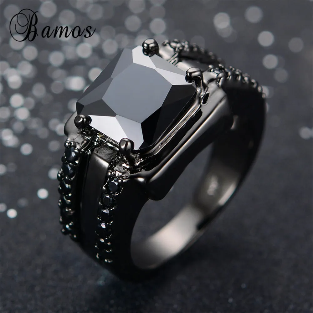 Black Gothic  Mens Wedding Rings