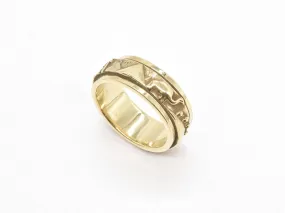 Camel Spinner Ring - Gold Camel Band, Desert Animal Ring