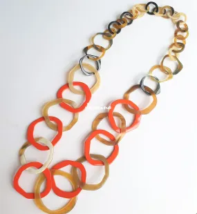 Charming Horn Necklace J18269, Made by Natural Buffalo Horn