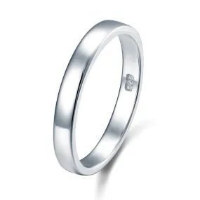 Classic Plain Sterling 925 Silver Wedding Band Ring