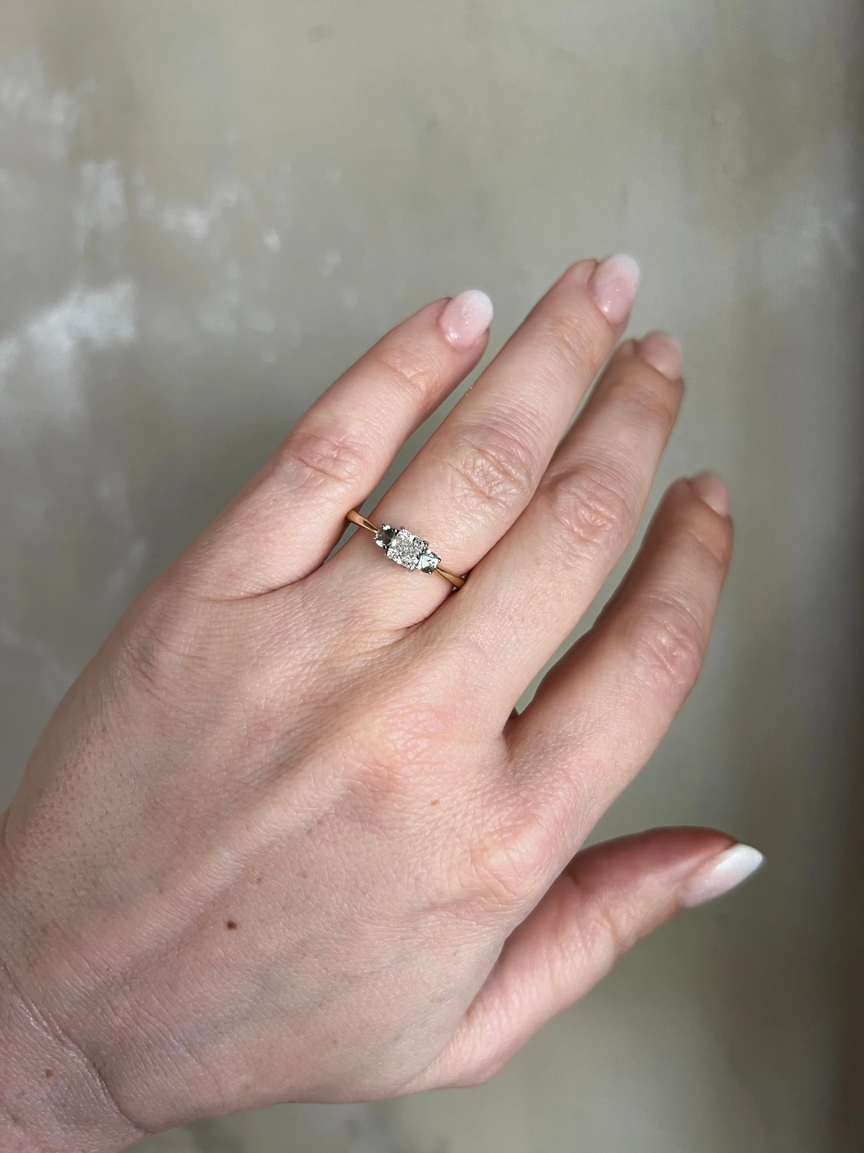 Diamond & Montana Sapphire Ring