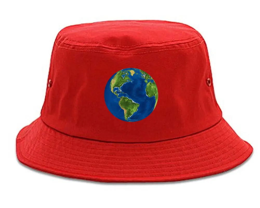 Earth Globe Mens Bucket Hat