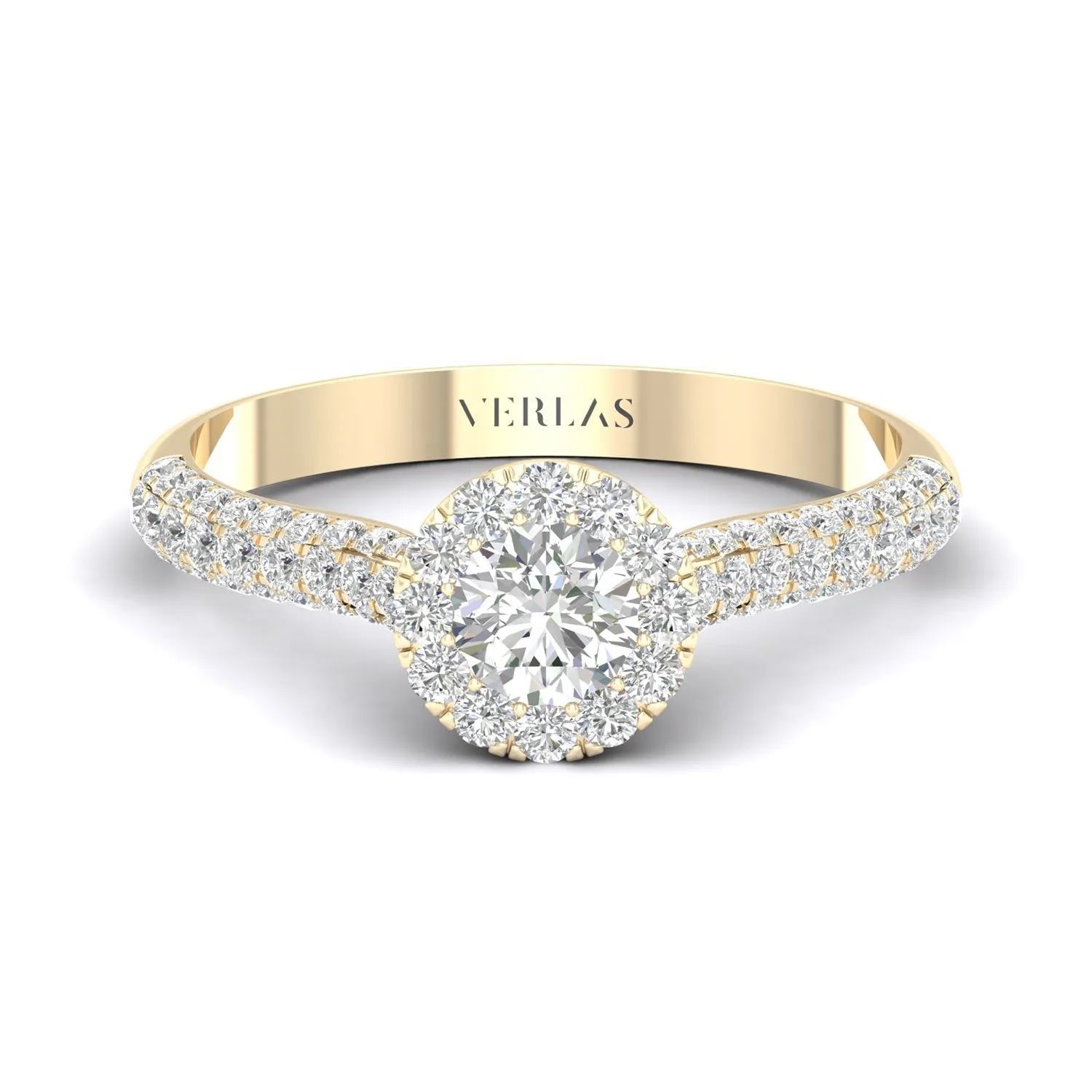Embellished Iconic Round Halo Ring