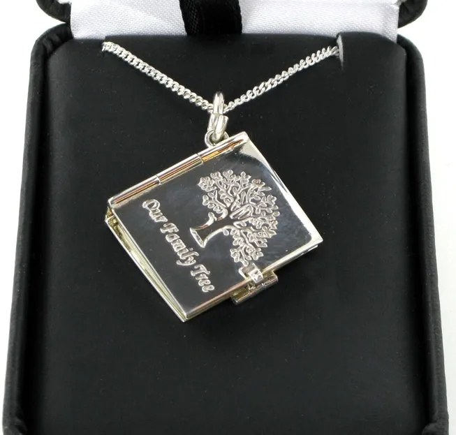 Family Tree Locket With 20" Curb Chain
