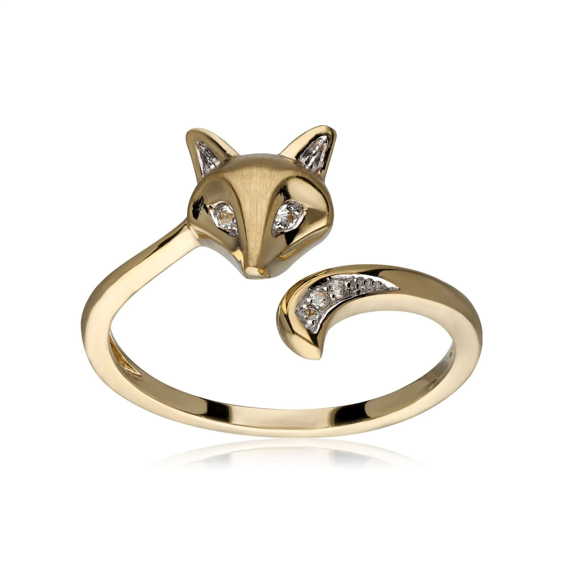 Gardenie Weiß Saphir Fuchs Ring