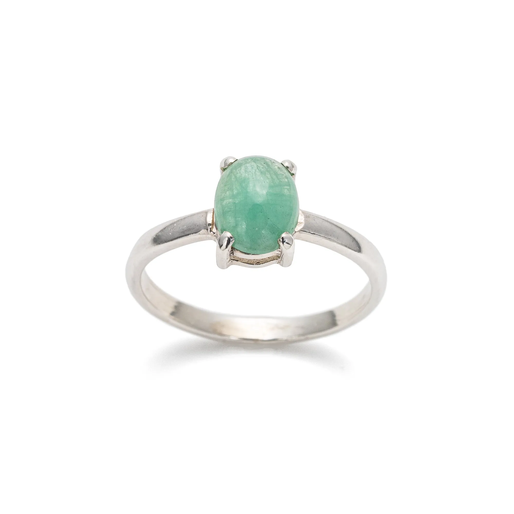 Genuine Emerald Ring - Green Engagement Ring - Emerald Promise Ring
