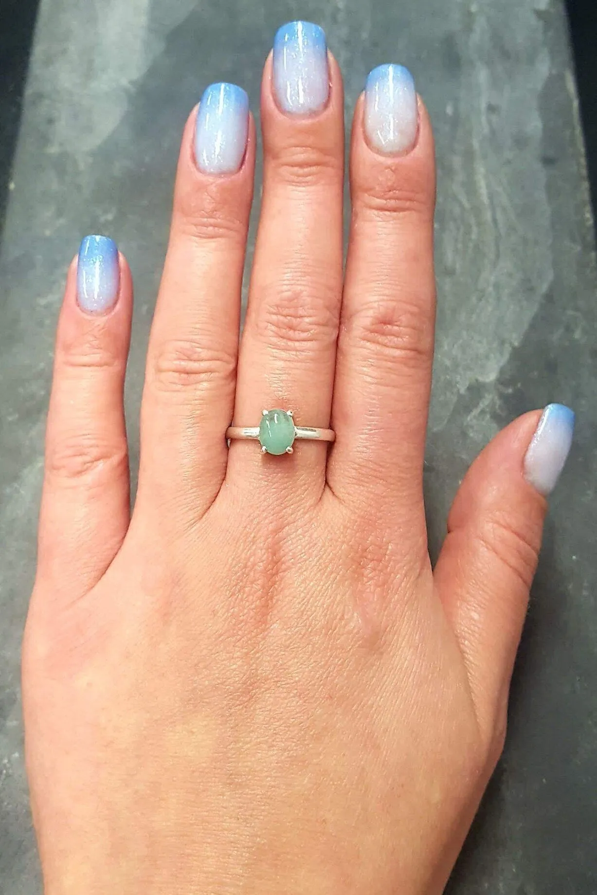 Genuine Emerald Ring - Green Engagement Ring - Emerald Promise Ring