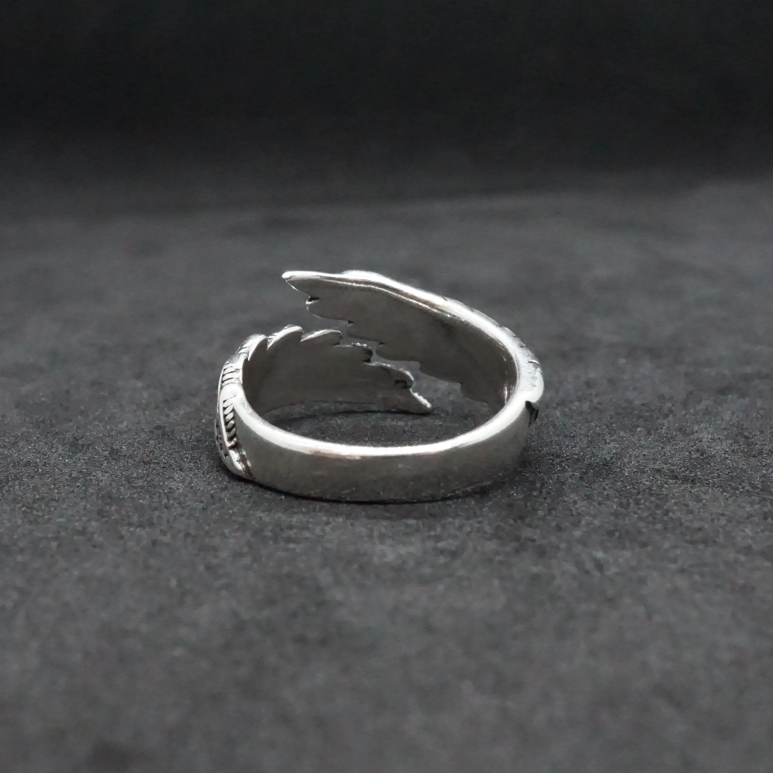 Kayle X - 925 Sterling Silver Wings Adjustable Ring