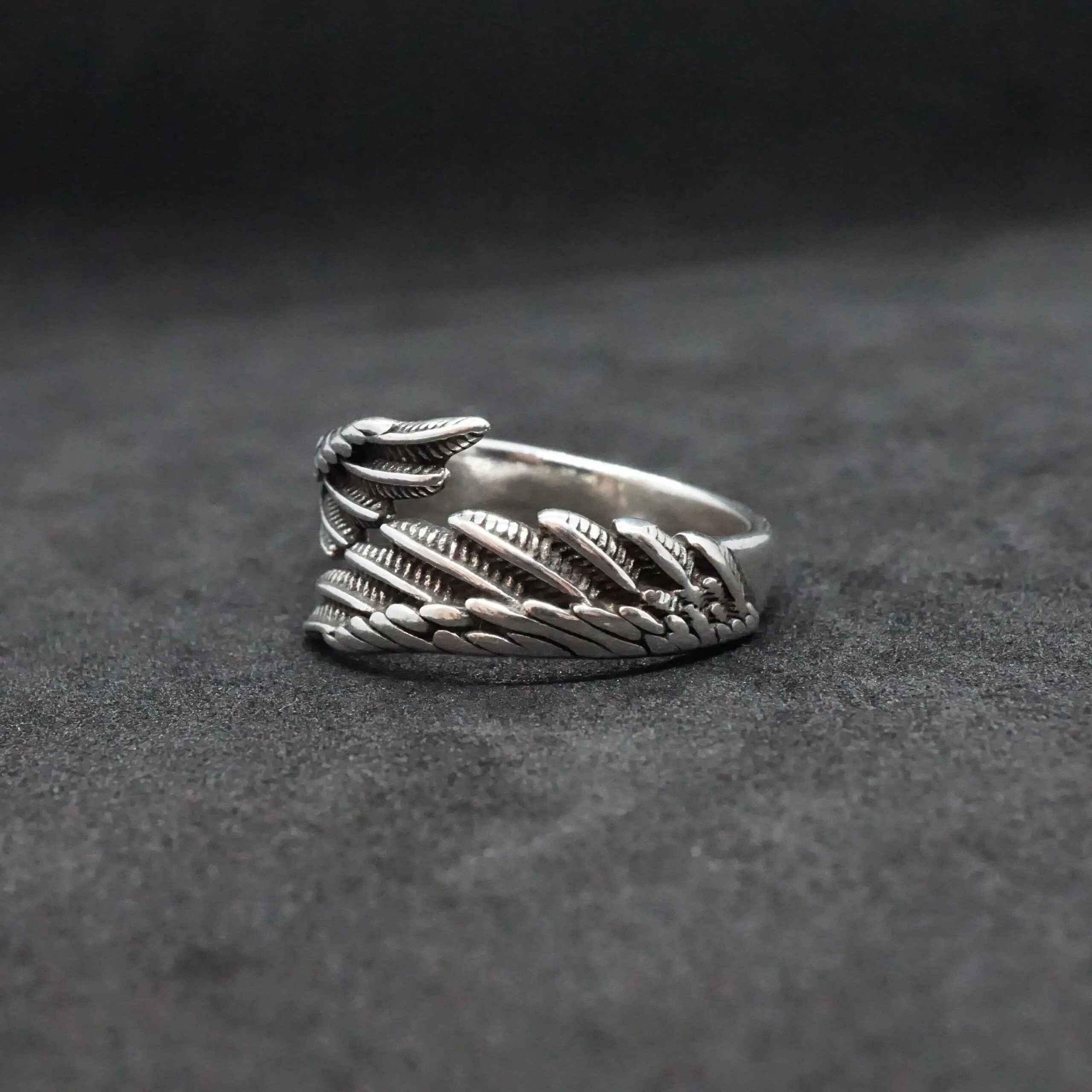 Kayle X - 925 Sterling Silver Wings Adjustable Ring