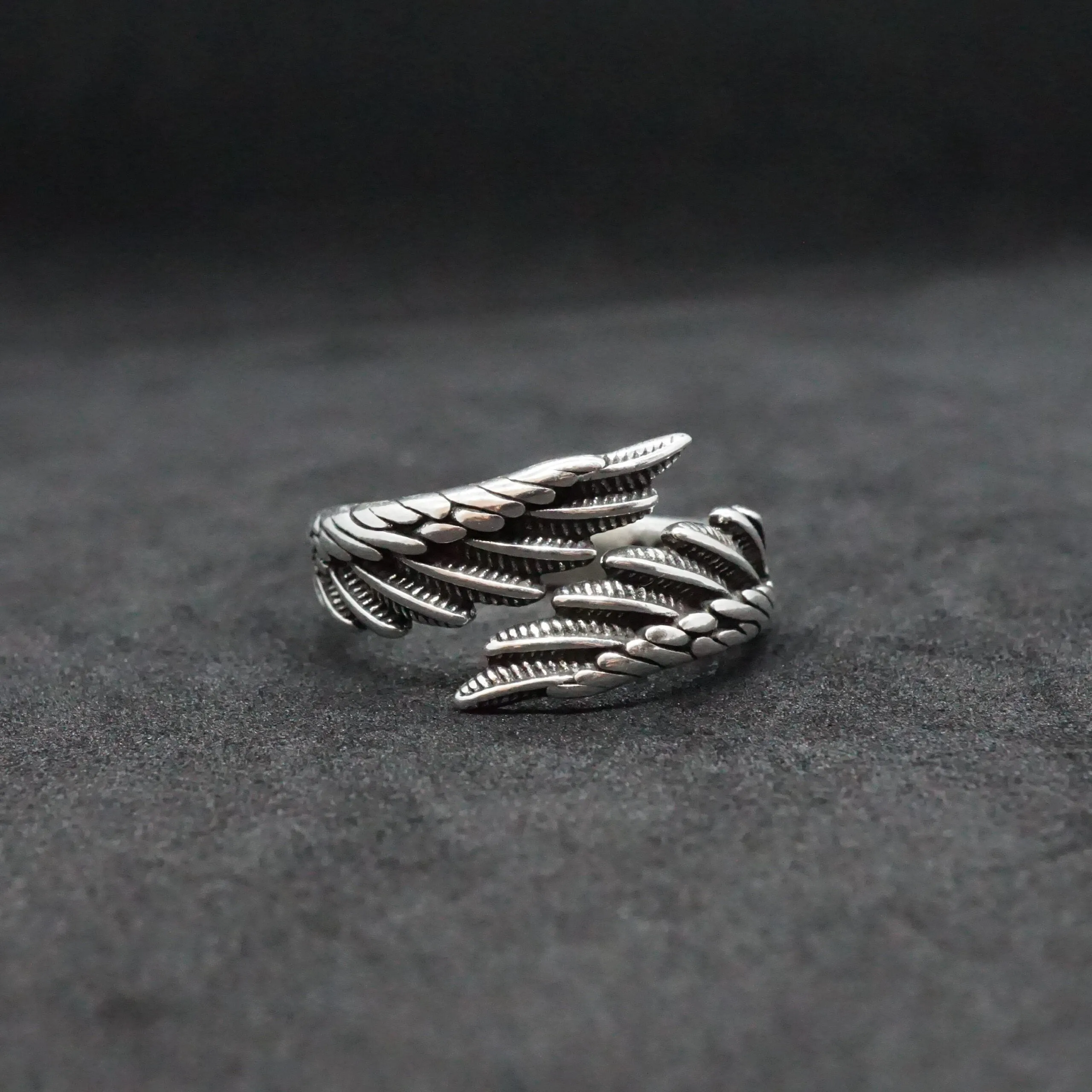 Kayle X - 925 Sterling Silver Wings Adjustable Ring