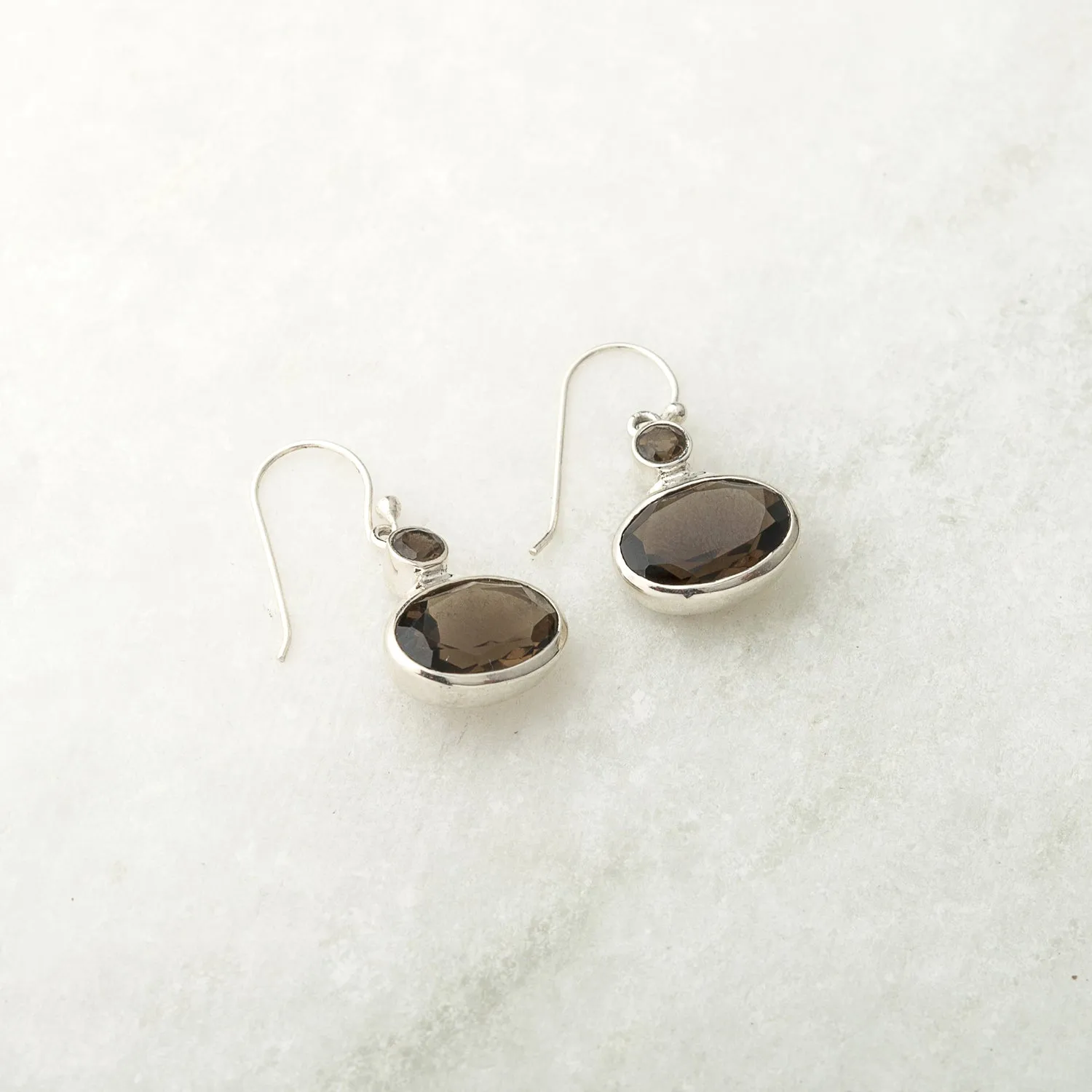Kim, Smokey Quartz Earrings