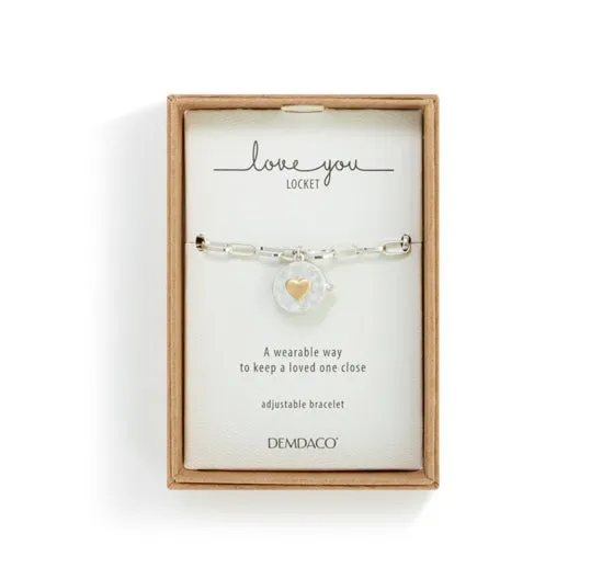 Love you Locket Bracelet - Silver