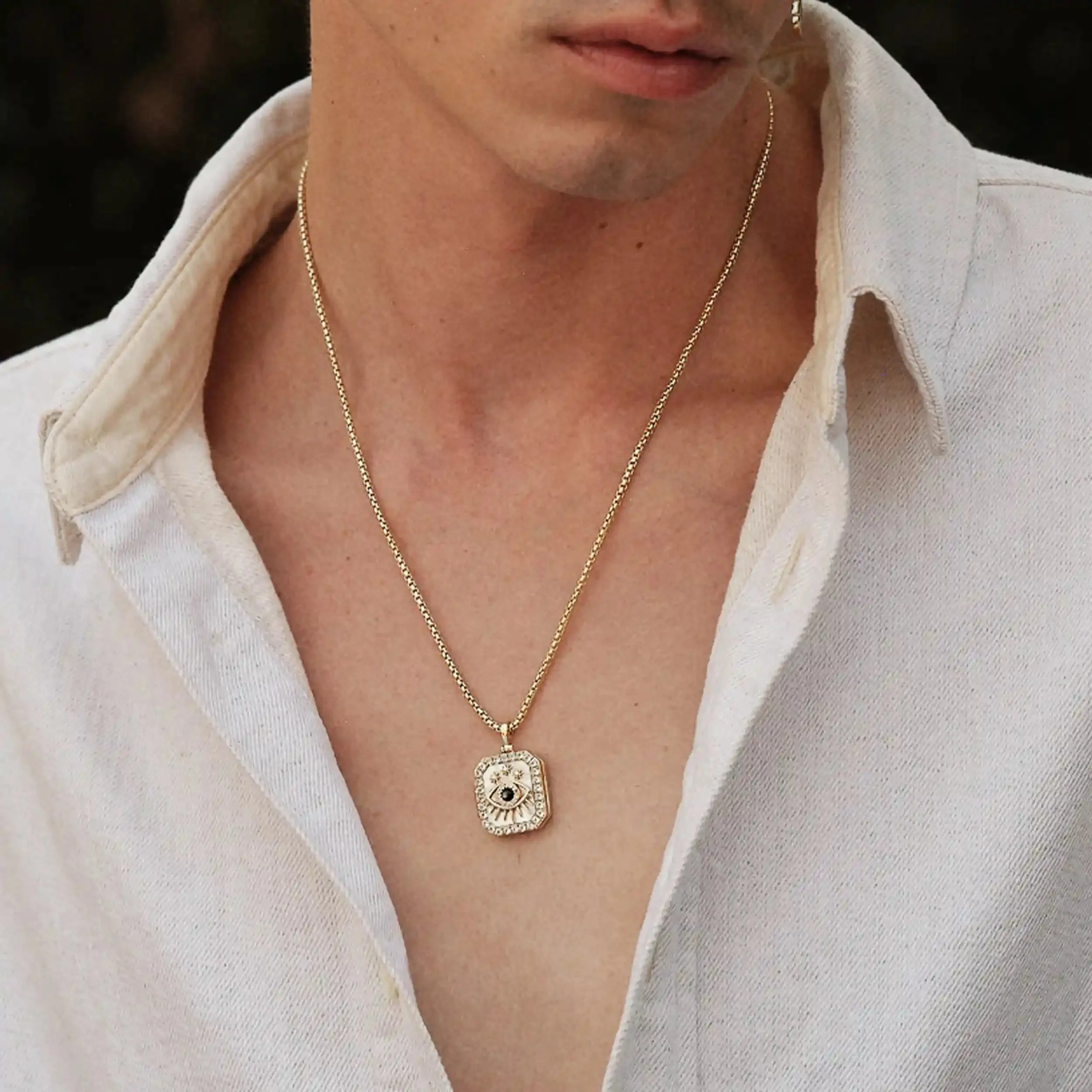 Men's Third Eye Locket Necklace