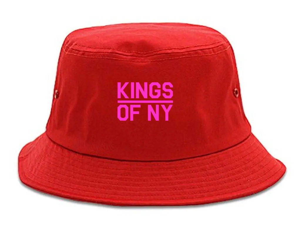 Mini Pink Classic College Logo Mens Bucket Hat
