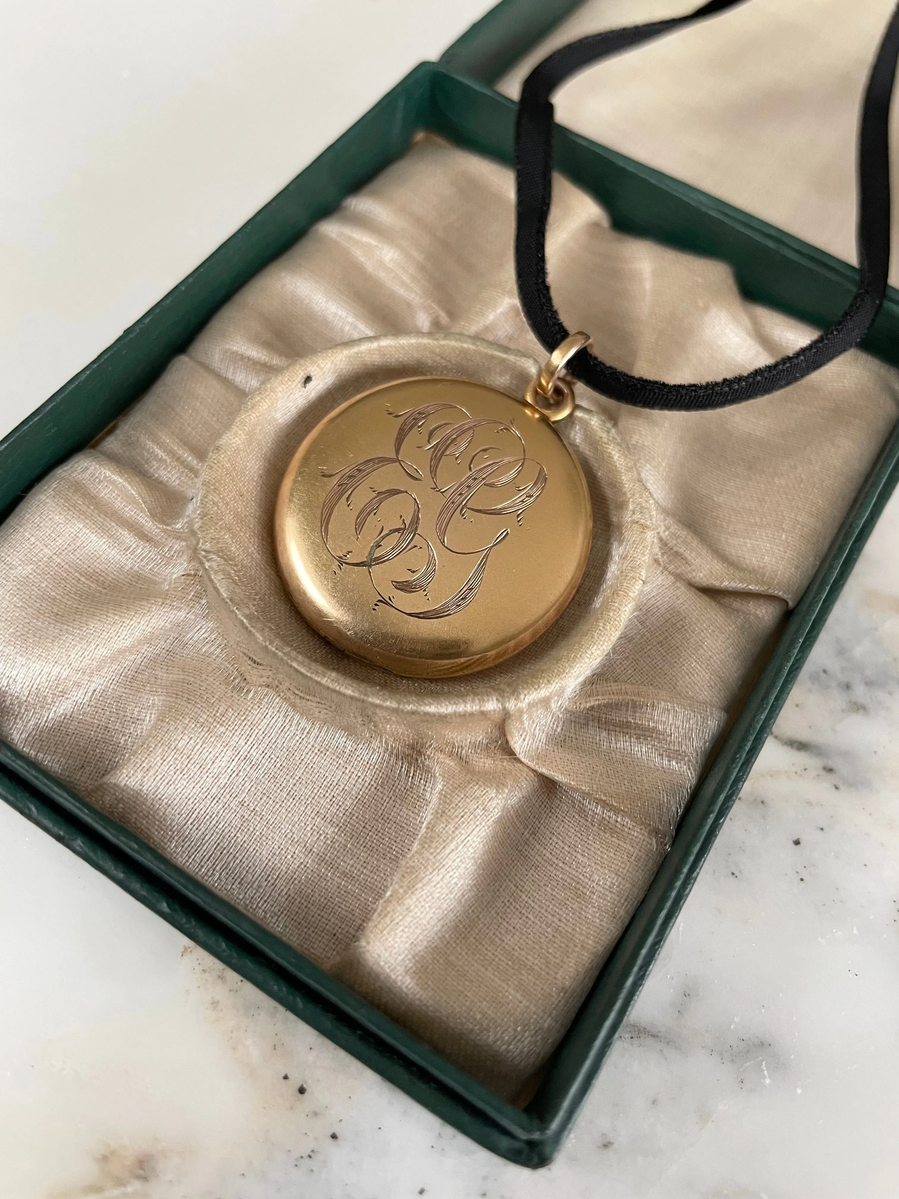 Monogram Victorian Locket Necklace