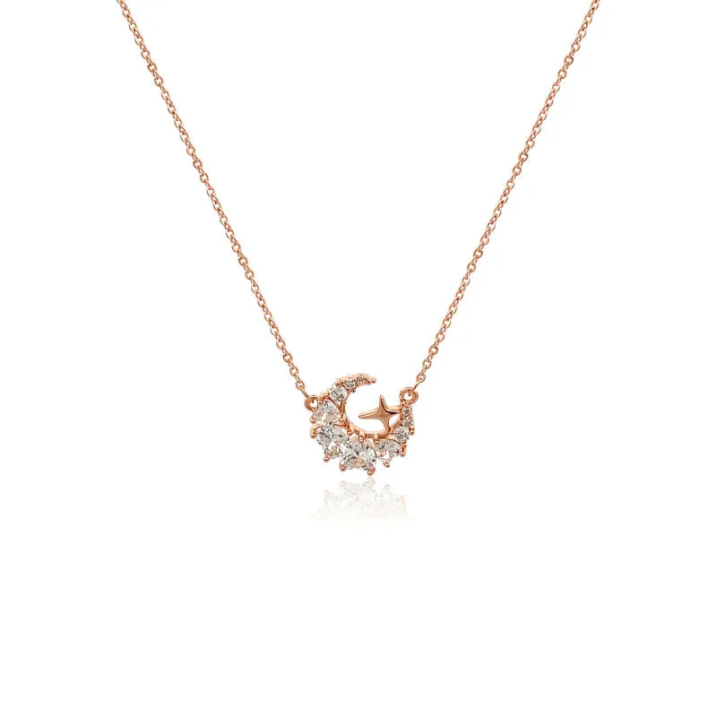 Moon Cubic Zirconia Necklace
