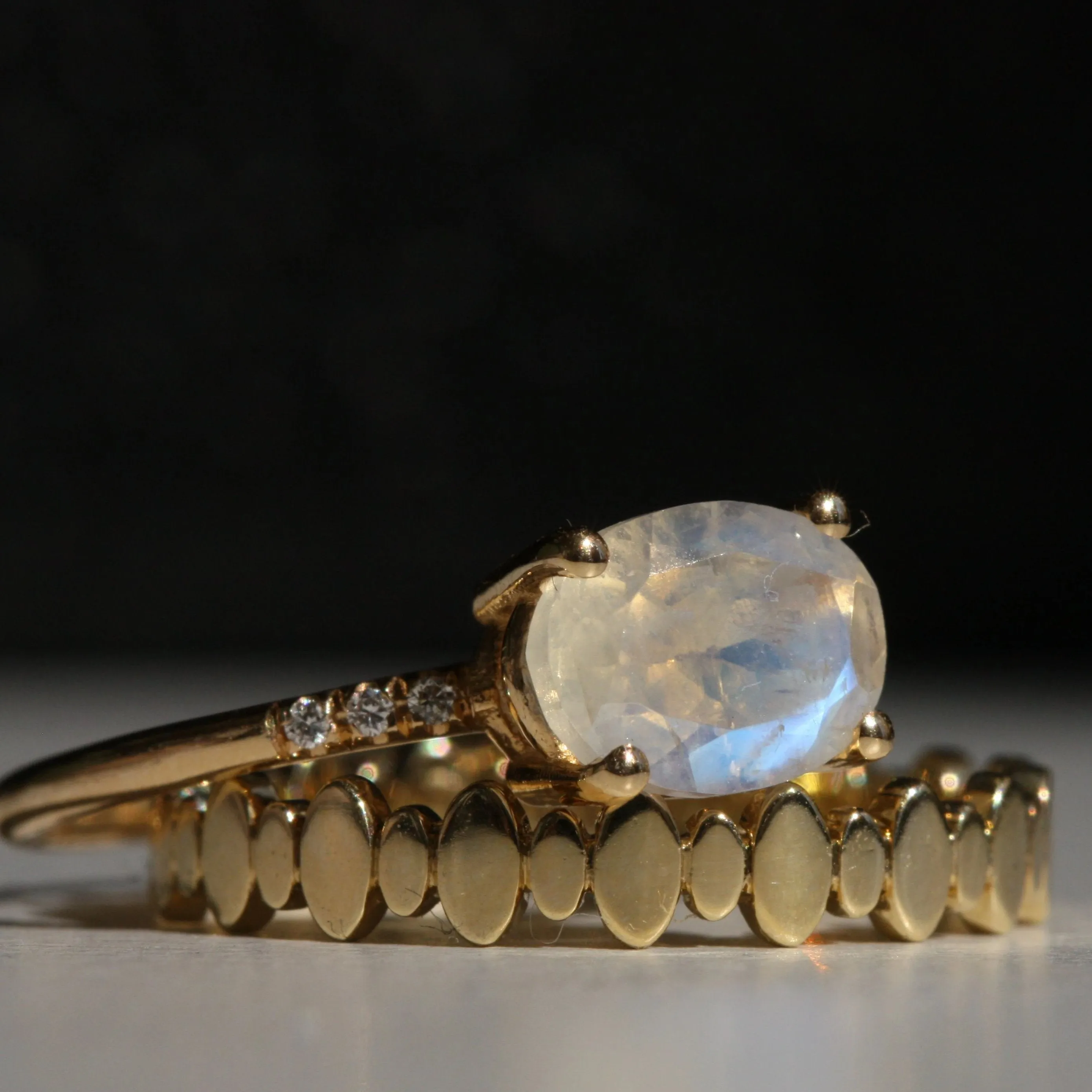 Moonstone Equilibrium Ring (ready to ship option)*