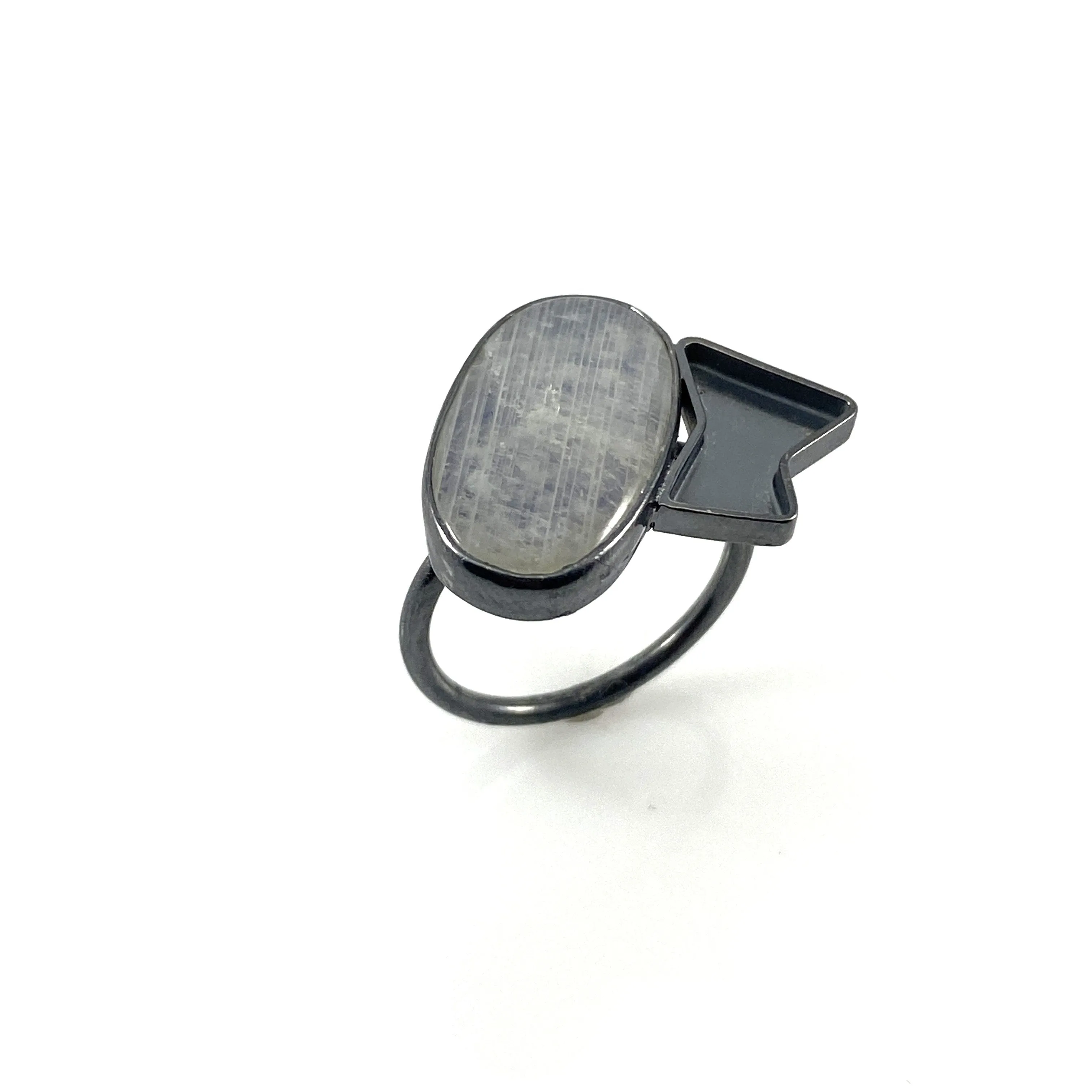 Moonstone Zag Ring