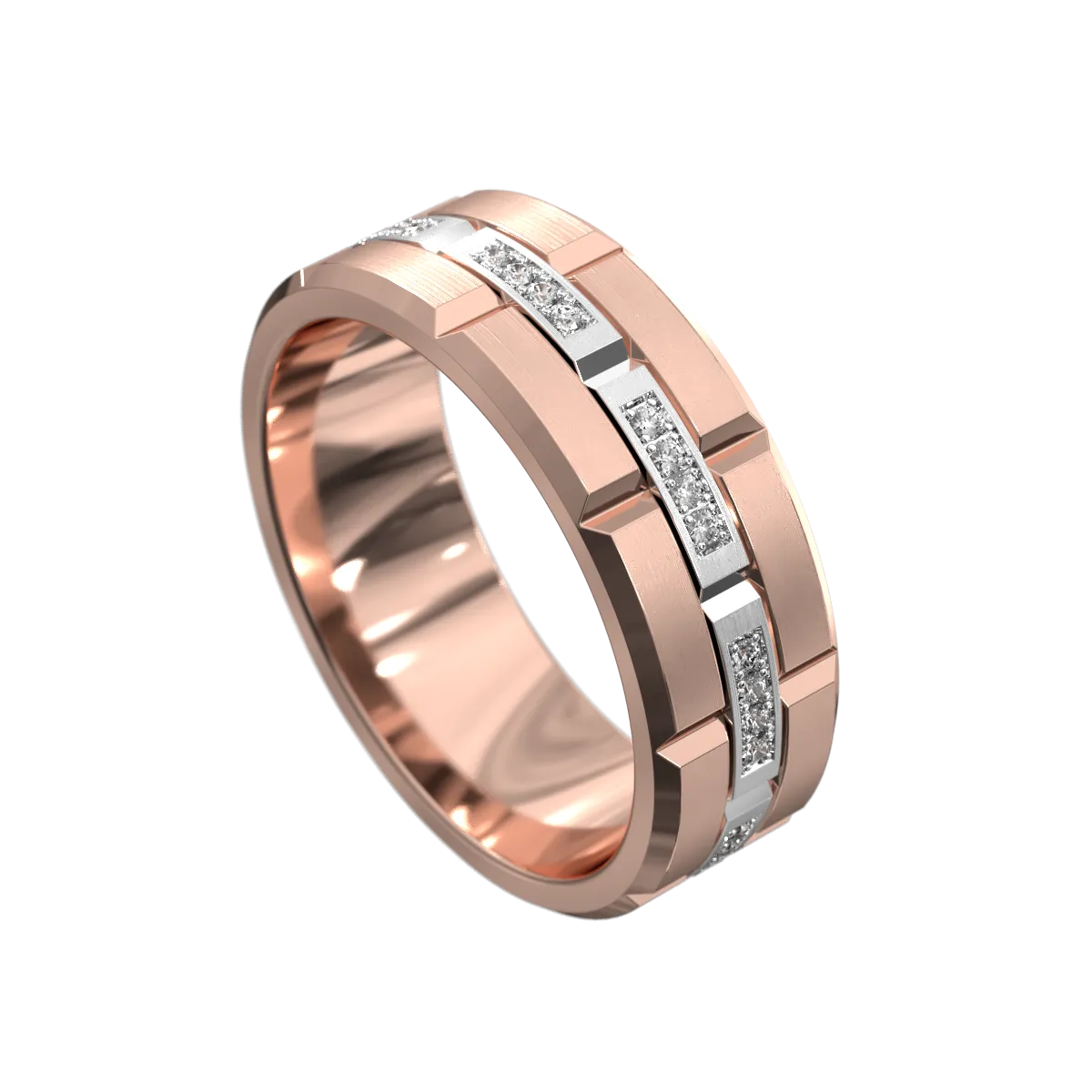 Multi Section Diamond Set Ring