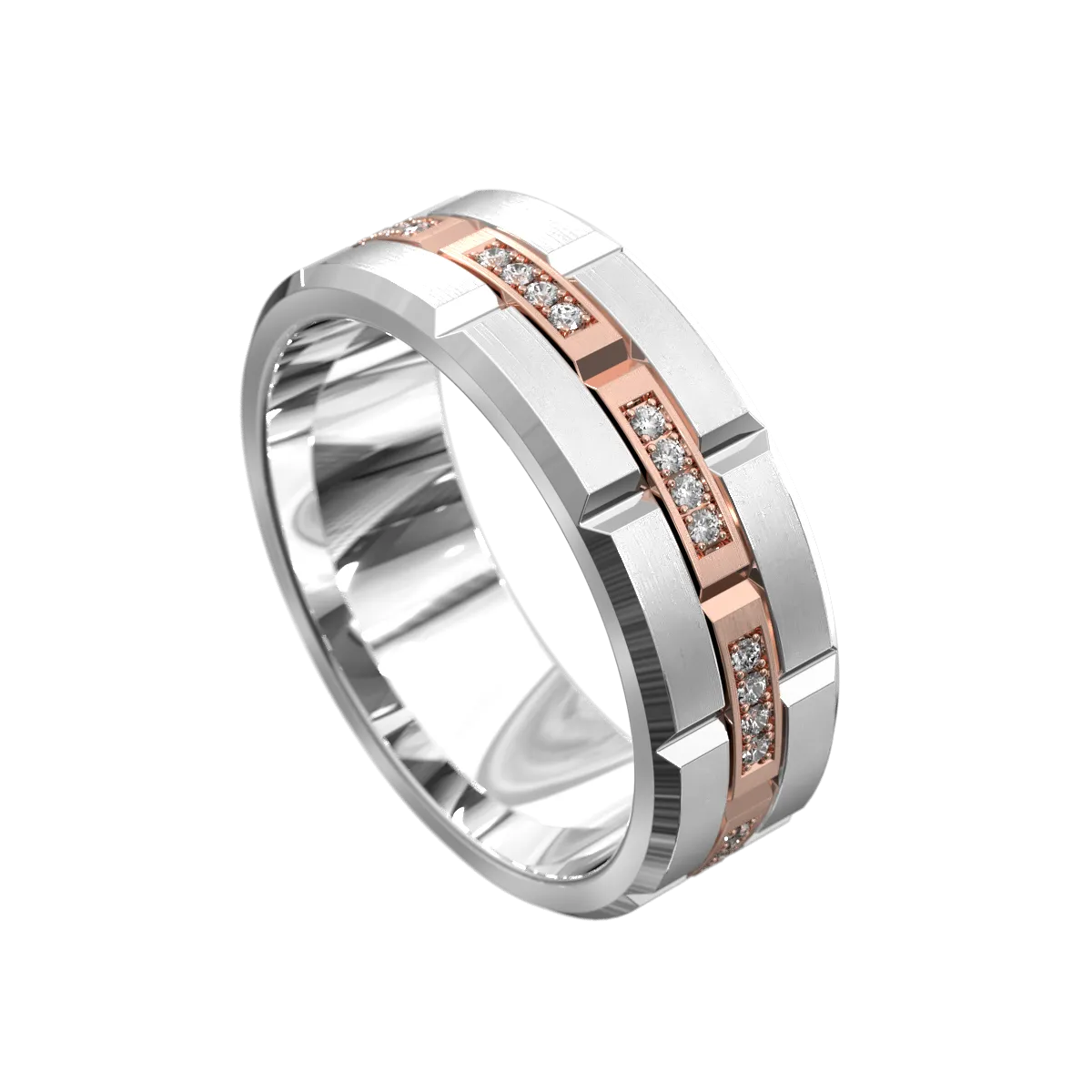 Multi Section Diamond Set Ring