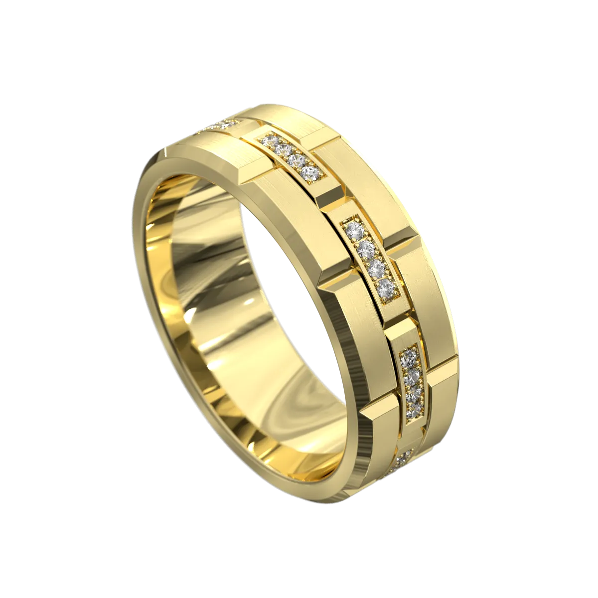 Multi Section Diamond Set Ring