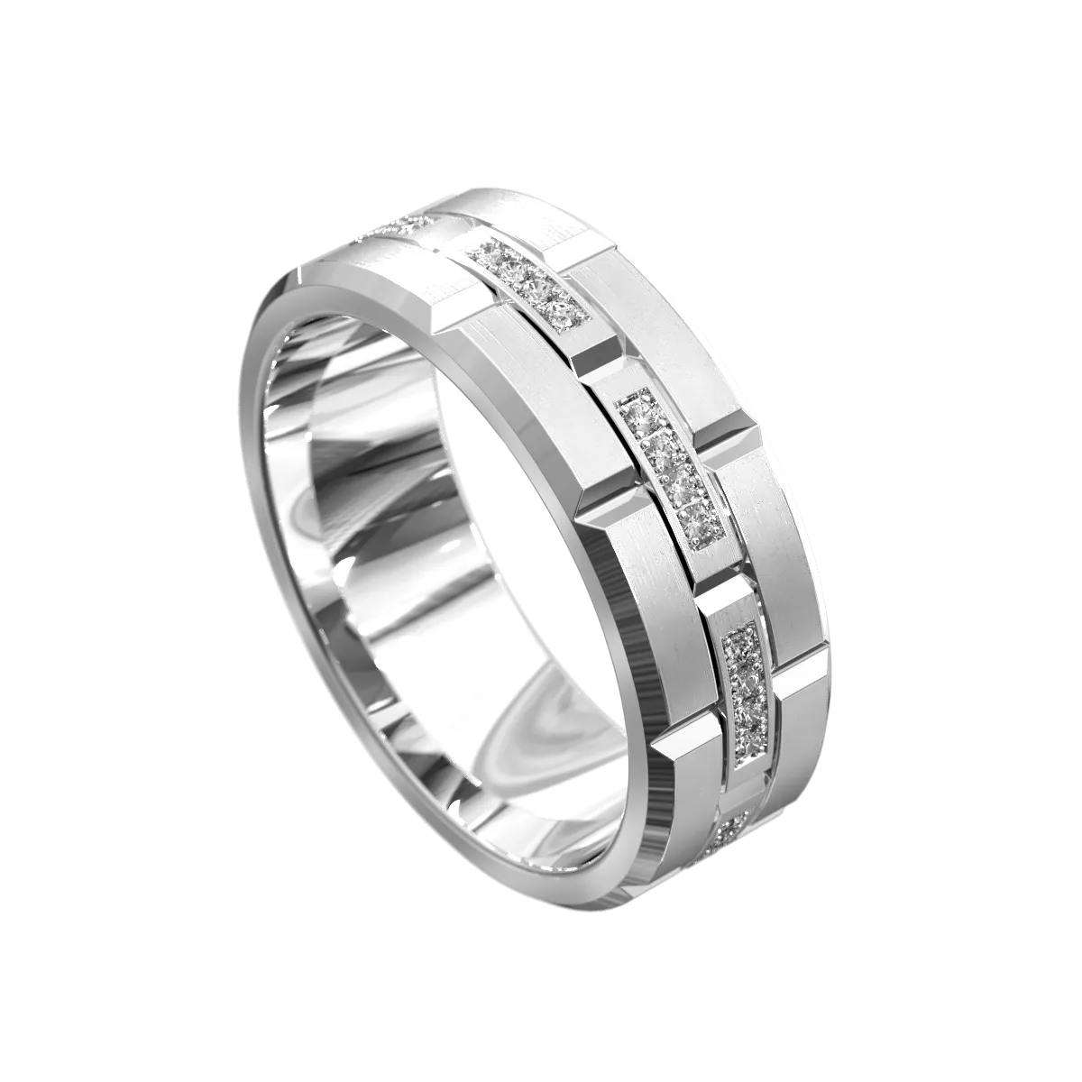 Multi Section Diamond Set Ring