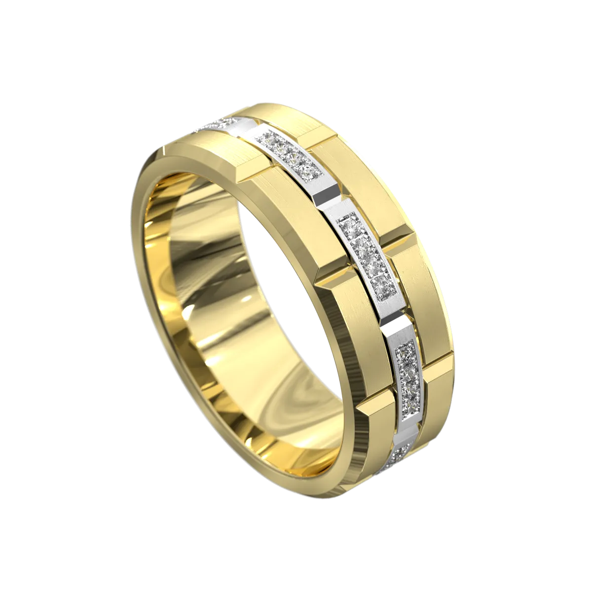 Multi Section Diamond Set Ring