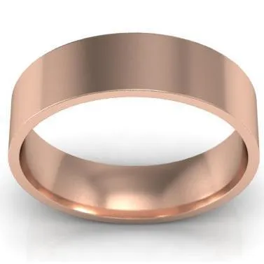 Plain Gold Pipe Cut Ring 5mm