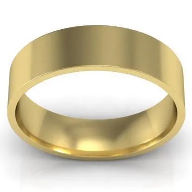 Plain Gold Pipe Cut Ring 5mm