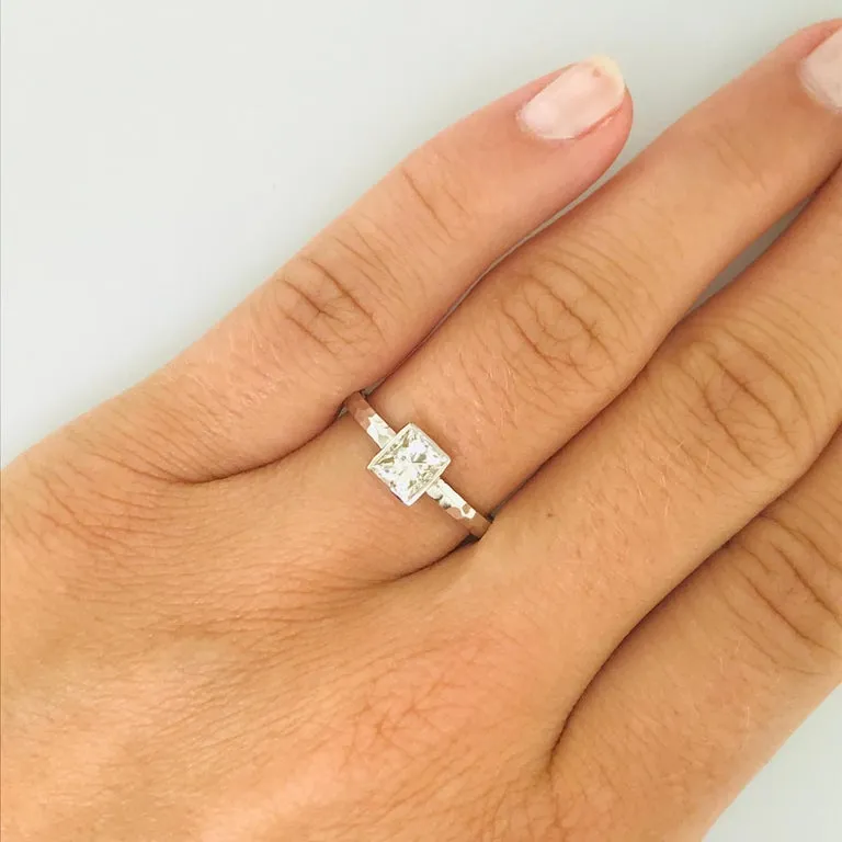 Princess Cut Diamond Handmade Ring