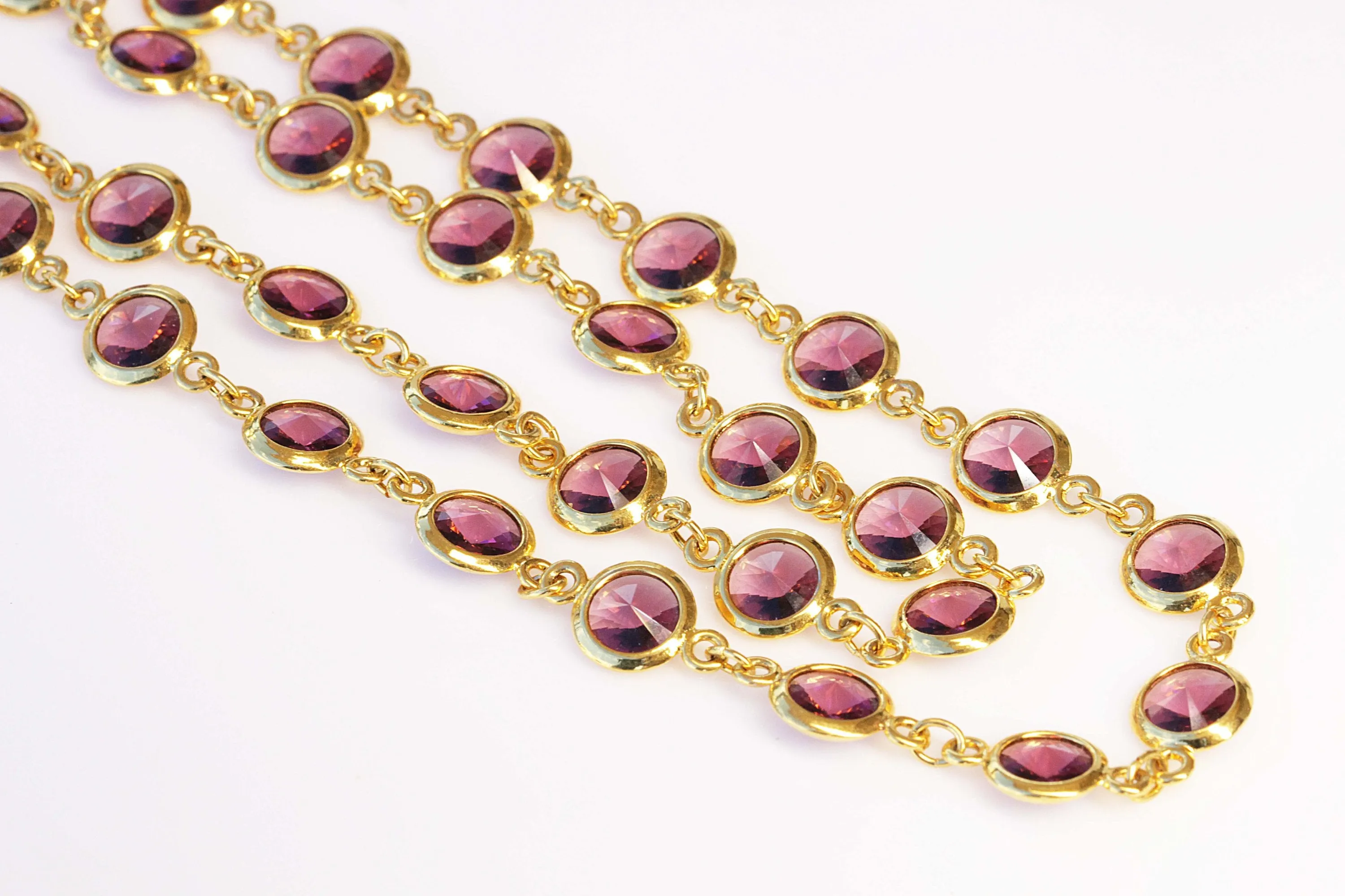 PURPLE GOLD NECKLACE