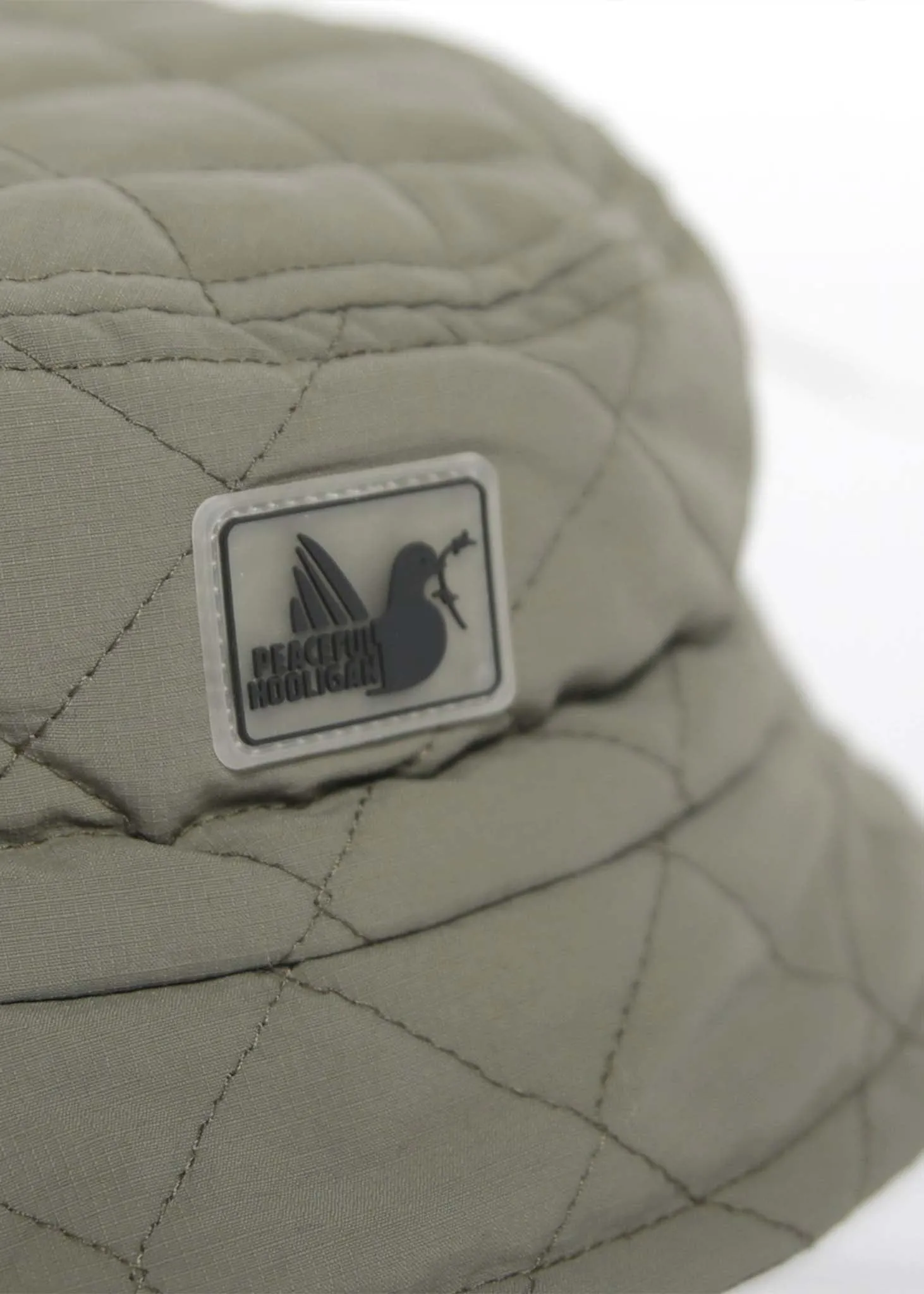 Quilted bucket hat - khaki