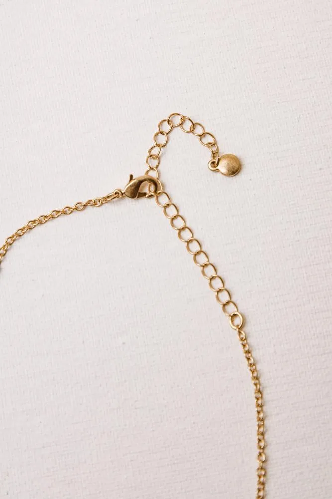 Rah Dangle Necklace in Crystal