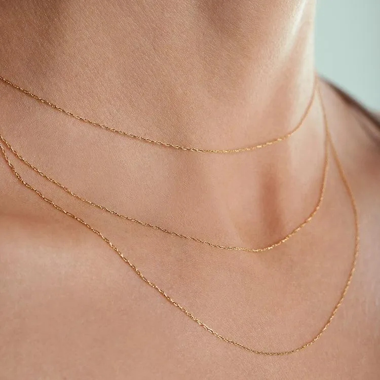 Real Gold 2C MH 2 Heart Necklace